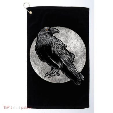 Full Moon Raven Bird Gift Scary Crow Golf Towel