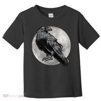 Full Moon Raven Bird Gift Scary Crow Toddler T-Shirt thumb 0