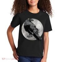 Full Moon Raven Bird Gift Scary Crow Kids T-Shirt thumb 2