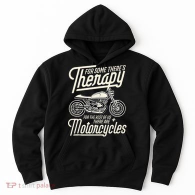 Funny Motorcycle Rider Therapy Vintage Biker Gift Hoodie