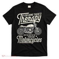 Funny Motorcycle Rider Therapy Vintage Biker Gift T-Shirt thumb 0