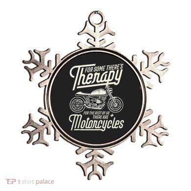 Funny Motorcycle Rider Therapy Vintage Biker Gift Ornament