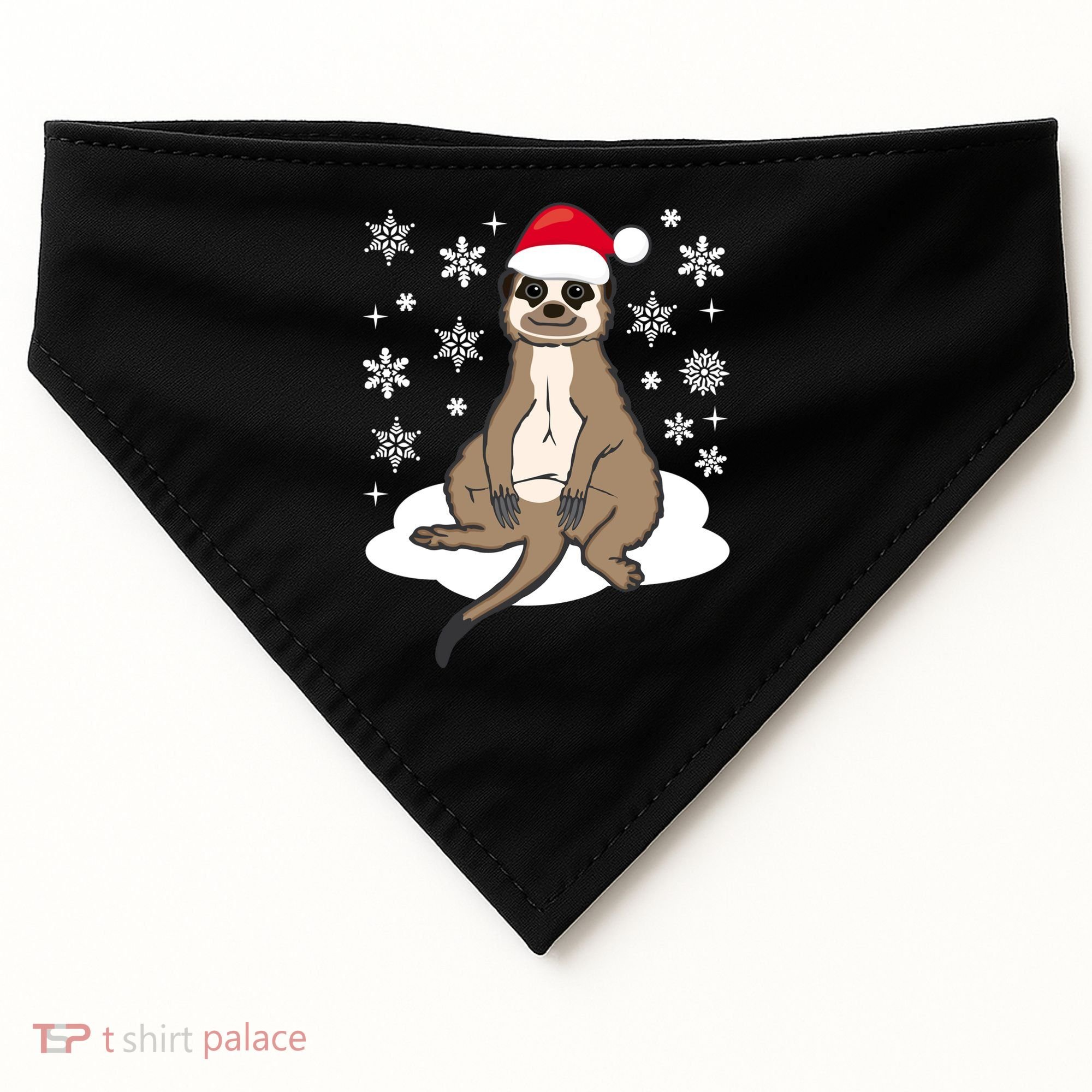 Funny Meerkat Santa Christmas Gift Classic USA-Made Doggie Bandana