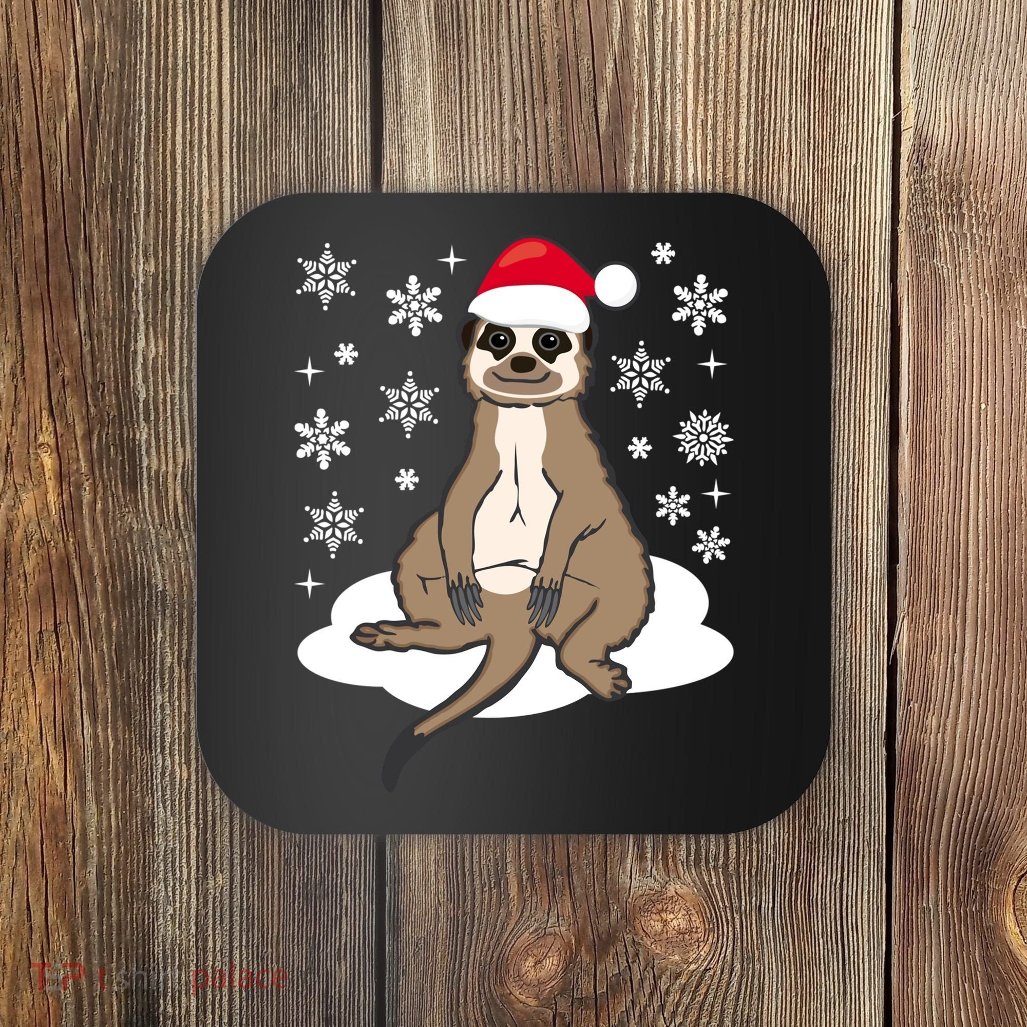 Funny Meerkat Santa Christmas Gift Classic Coaster