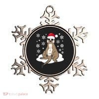 Funny Meerkat Santa Christmas Gift Classic Ornament thumb 0