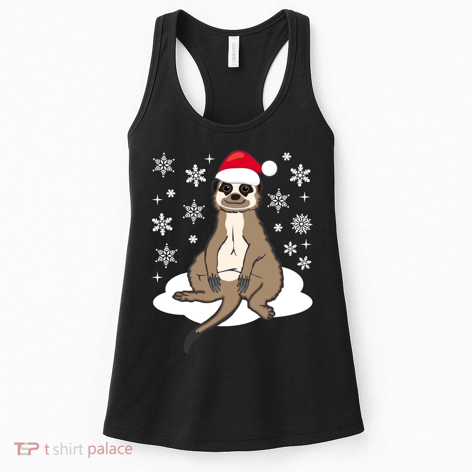 Funny Meerkat Santa Christmas Gift Classic Women's Tank Top