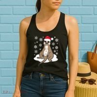 Funny Meerkat Santa Christmas Gift Classic Women's Tank Top thumb 2