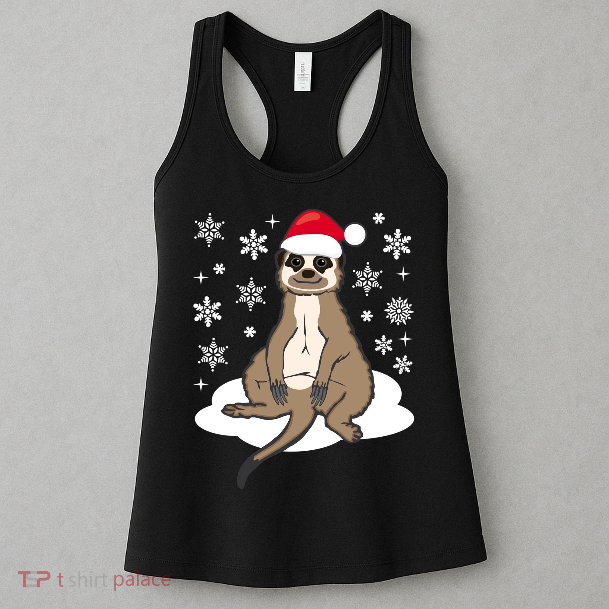 Funny Meerkat Santa Christmas Gift Classic Women's Tank Top