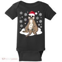 Funny Meerkat Santa Christmas Gift Classic Baby Bodysuit thumb 0
