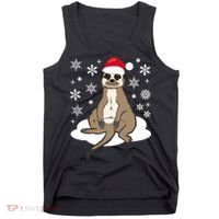 Funny Meerkat Santa Christmas Gift Classic Tank Top thumb 0
