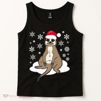 Funny Meerkat Santa Christmas Gift Classic Tank Top thumb 2