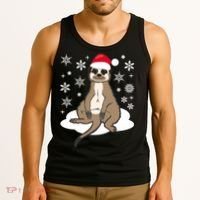Funny Meerkat Santa Christmas Gift Classic Tank Top thumb 3