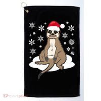 Funny Meerkat Santa Christmas Gift Classic Golf Towel thumb 0