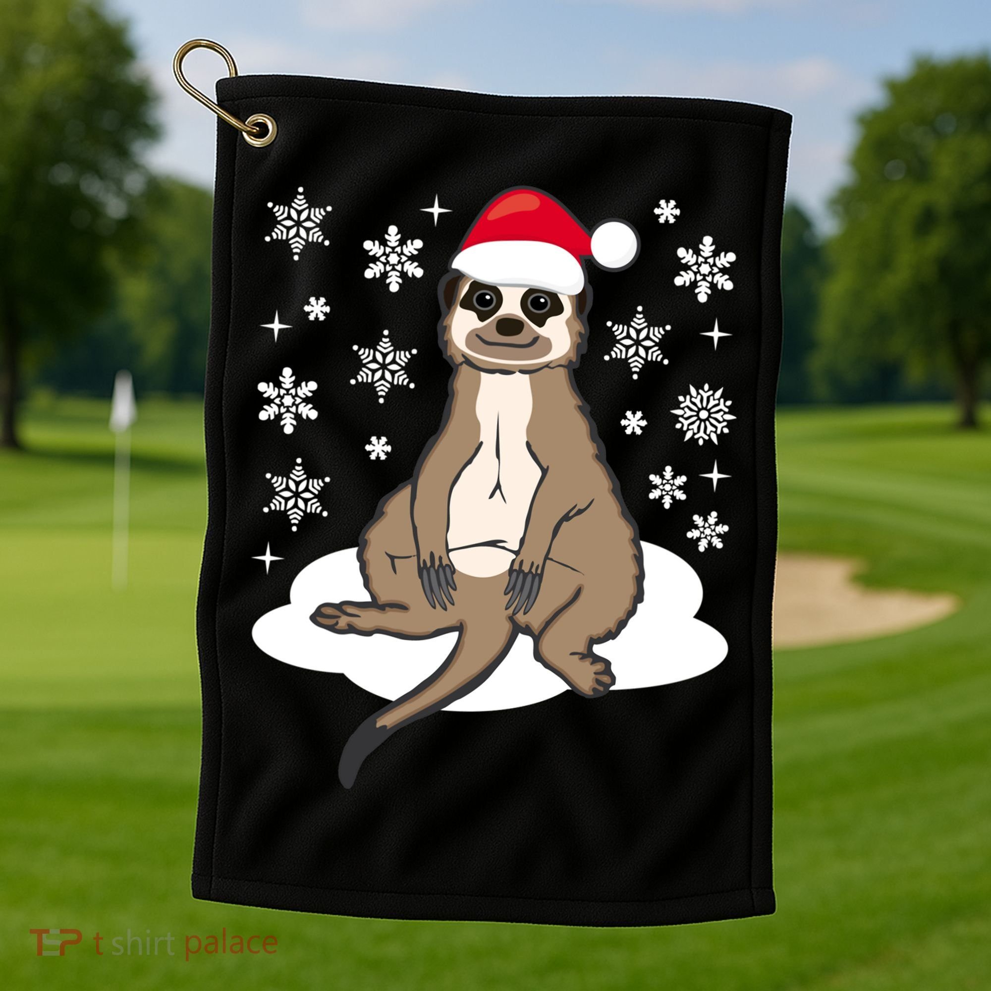 Funny Meerkat Santa Christmas Gift Classic Golf Towel