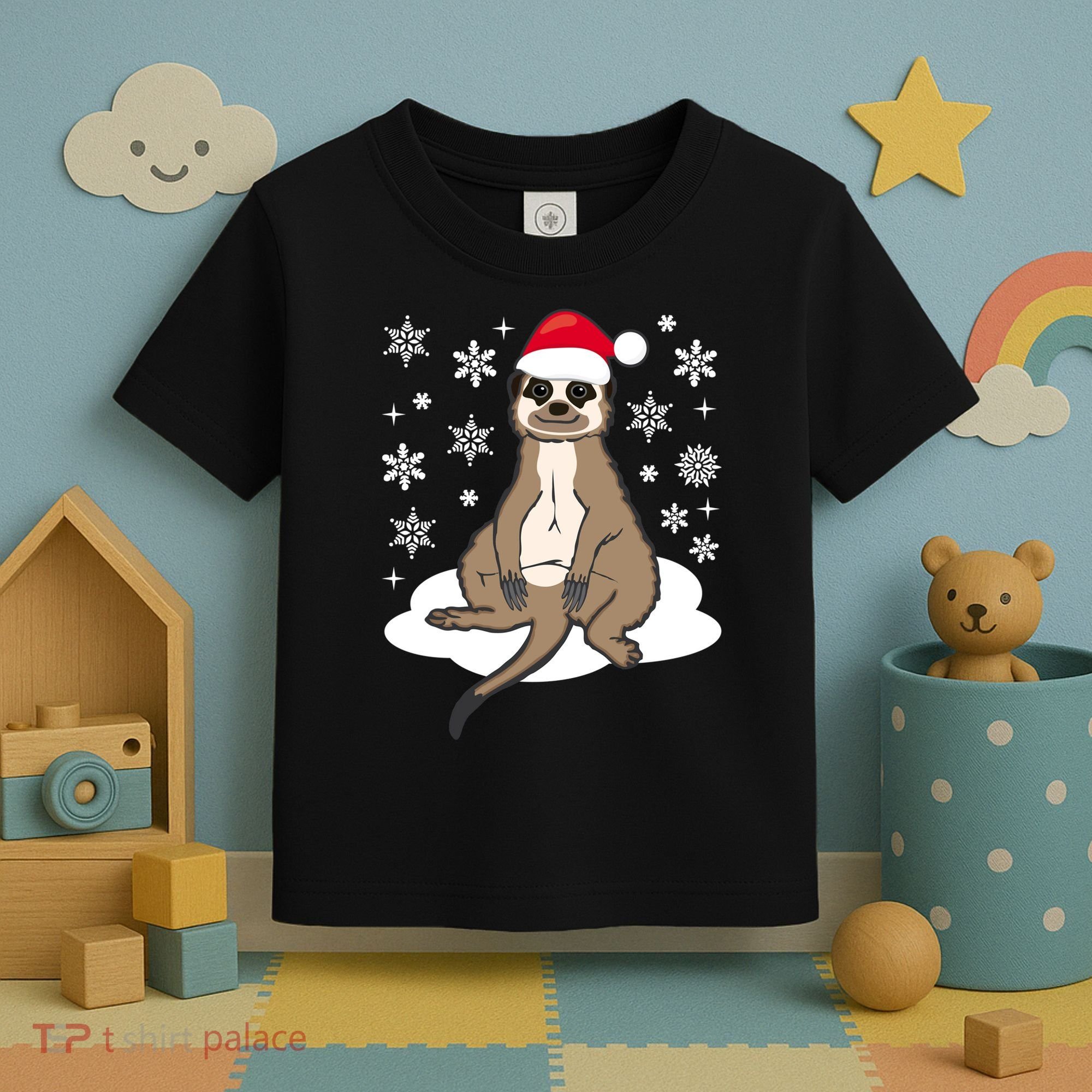 Funny Meerkat Santa Christmas Gift Classic Toddler T-Shirt