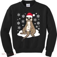 Funny Meerkat Santa Christmas Gift Classic Kids Sweatshirt thumb 0