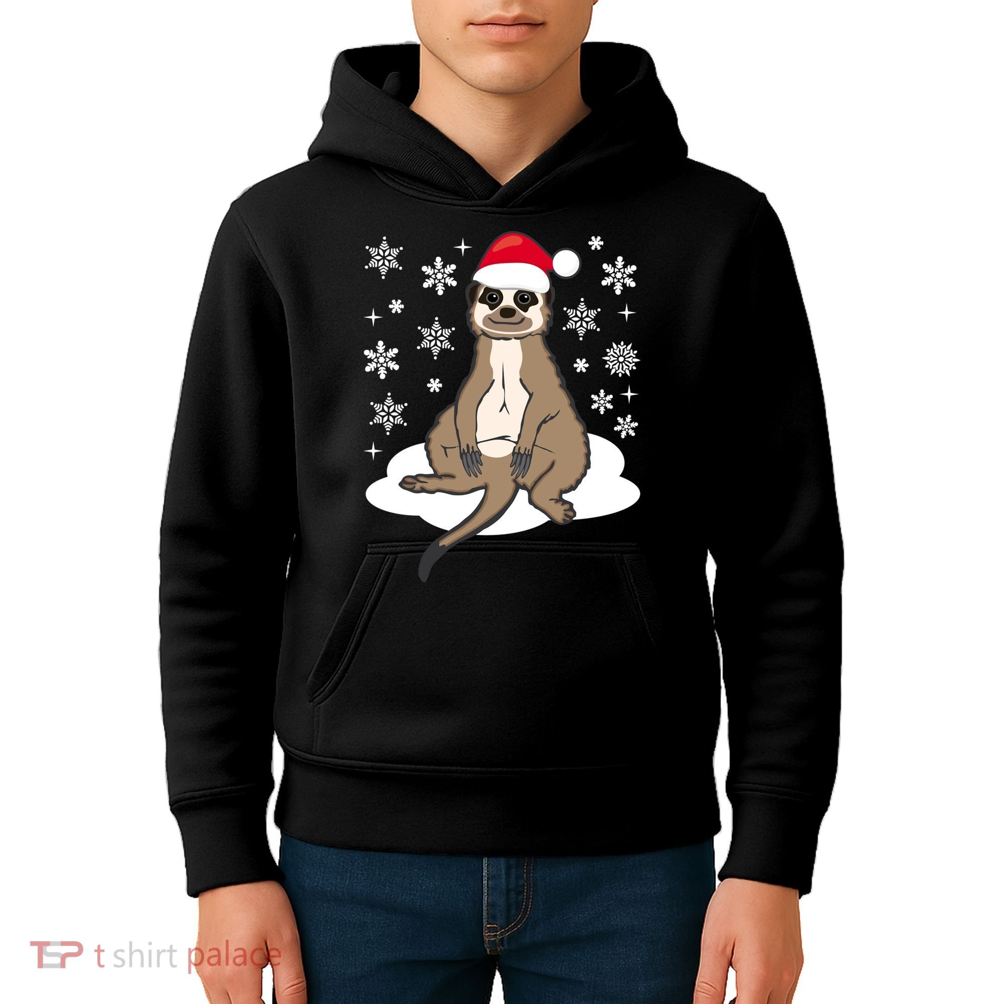 Funny Meerkat Santa Christmas Gift Classic Kids Hoodie