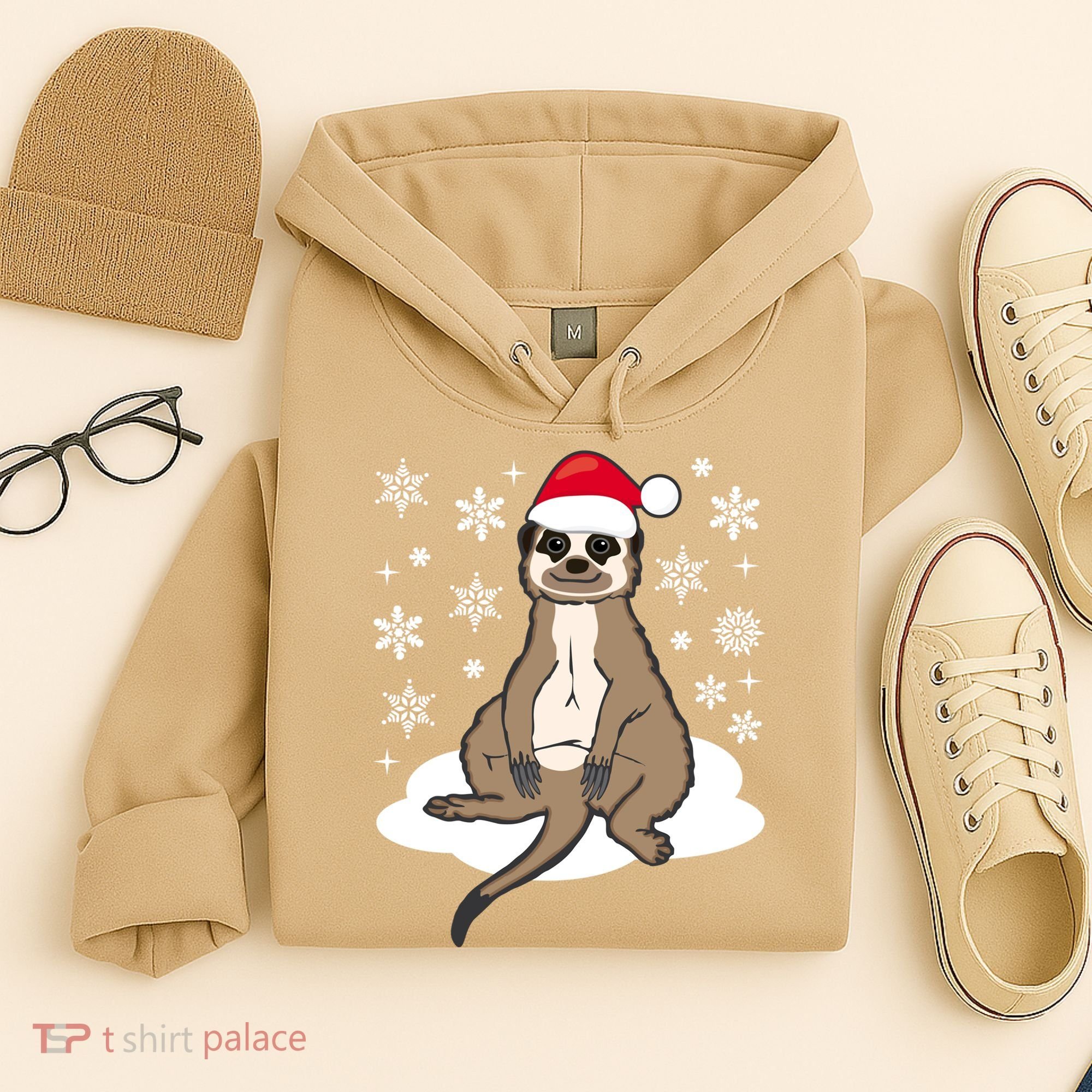Funny Meerkat Santa Christmas Gift Classic Hoodie