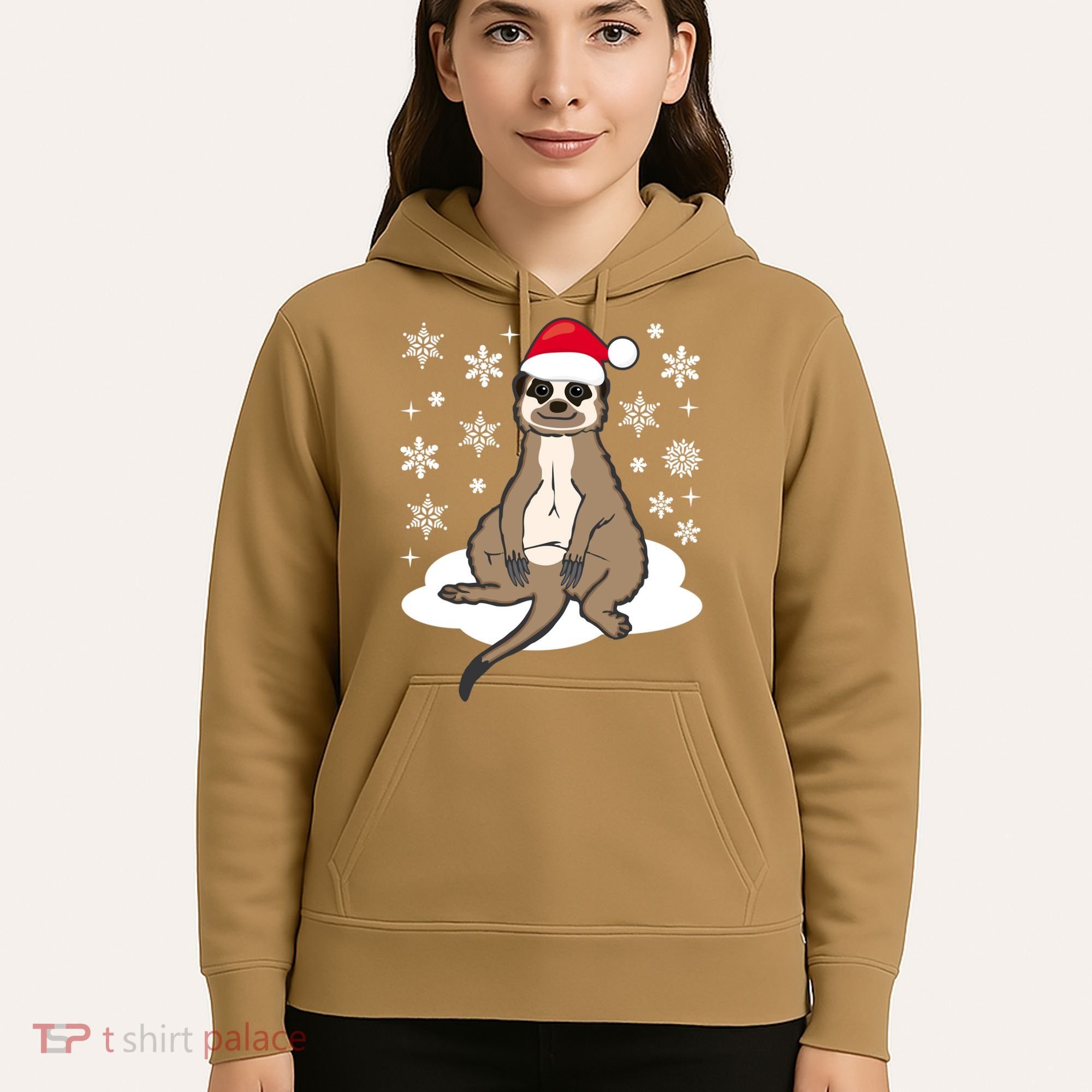 Funny Meerkat Santa Christmas Gift Classic Hoodie