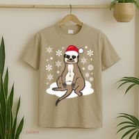 Funny Meerkat Santa Christmas Gift Classic T-Shirt thumb 2