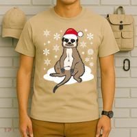 Funny Meerkat Santa Christmas Gift Classic T-Shirt thumb 6