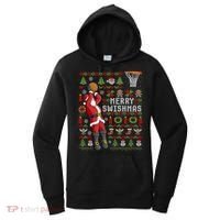 Funny Merry Swishmas Ugly Christmas Basketball Christmas Gift Women's Hoodie thumb 0