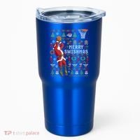 Funny Merry Swishmas Ugly Christmas Basketball Christmas Gift Tumbler thumb 0