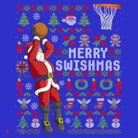 Funny Merry Swishmas Ugly Christmas Basketball Christmas Gift Baby Bodysuit thumb 2