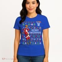 Funny Merry Swishmas Ugly Christmas Basketball Christmas Gift Women's T-Shirt thumb 4