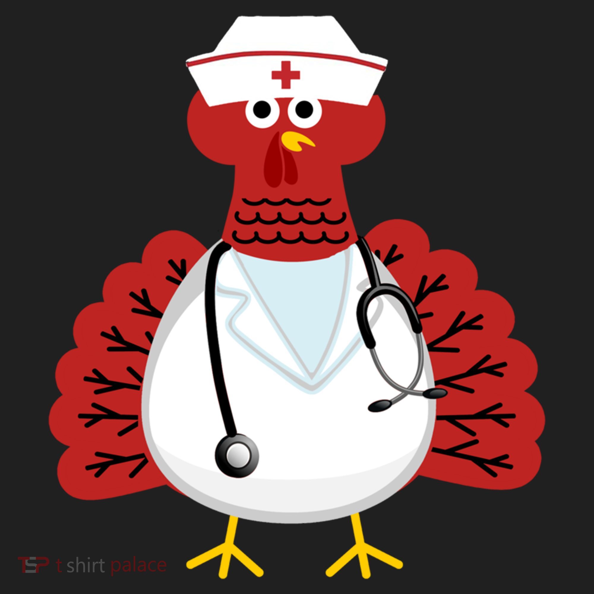 Funny Medical Scrub Top Stethoscope Wearing Turkey Nurse Gift Beanie