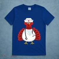 Funny Medical Scrub Top Stethoscope Wearing Turkey Nurse Gift T-Shirt thumb 5