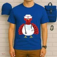 Funny Medical Scrub Top Stethoscope Wearing Turkey Nurse Gift T-Shirt thumb 6