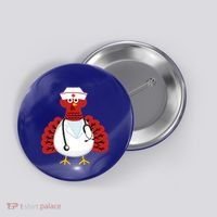 Funny Medical Scrub Top Stethoscope Wearing Turkey Nurse Gift Button thumb 0