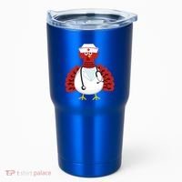 Funny Medical Scrub Top Stethoscope Wearing Turkey Nurse Gift Tumbler thumb 0