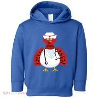 Funny Medical Scrub Top Stethoscope Wearing Turkey Nurse Gift Toddler Hoodie thumb 0