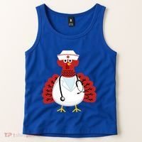 Funny Medical Scrub Top Stethoscope Wearing Turkey Nurse Gift Tank Top thumb 2