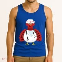 Funny Medical Scrub Top Stethoscope Wearing Turkey Nurse Gift Tank Top thumb 3