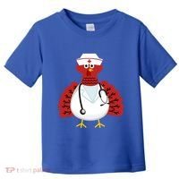 Funny Medical Scrub Top Stethoscope Wearing Turkey Nurse Gift Toddler T-Shirt thumb 0