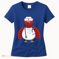 Funny Medical Scrub Top Stethoscope Wearing Turkey Nurse Gift Women's T-Shirt thumb 0
