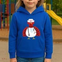 Funny Medical Scrub Top Stethoscope Wearing Turkey Nurse Gift Kids Hoodie thumb 3