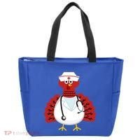 Funny Medical Scrub Top Stethoscope Wearing Turkey Nurse Gift Tote Bag thumb 0