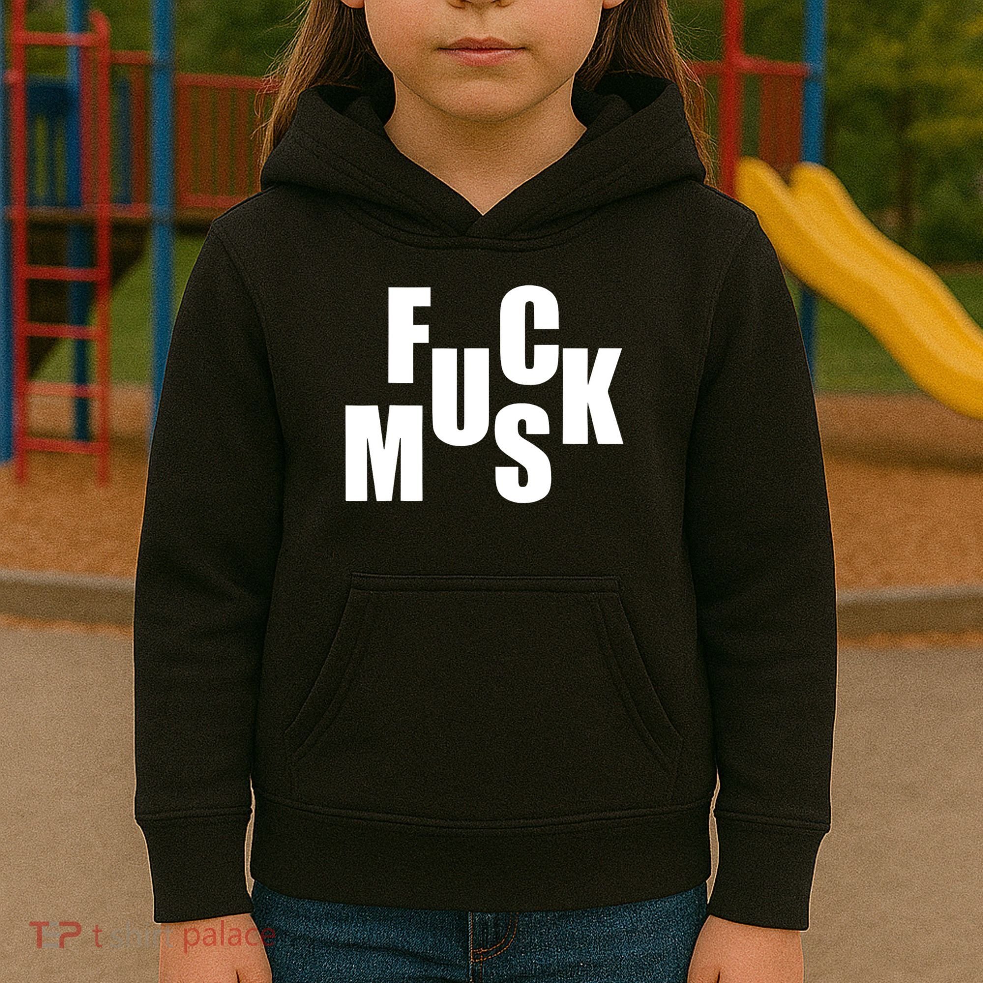 F.u.c.k M.u.s.k Sarcasm Humor Saying Adult Joke Funny Kids Hoodie