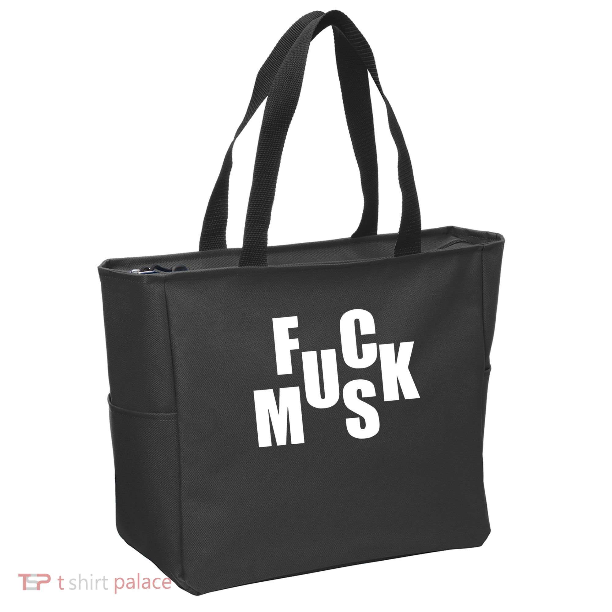 F.u.c.k M.u.s.k Sarcasm Humor Saying Adult Joke Funny Tote Bag