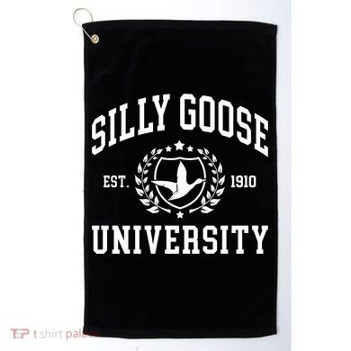 Funny Meme School Bird Silly Goose University Design Golf Towel