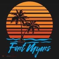 Fort Myers Sunset Palm Trees Beach Vacation Tourist Funny Gift Ornament thumb 1