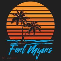 Fort Myers Sunset Palm Trees Beach Vacation Tourist Funny Gift Hat thumb 2