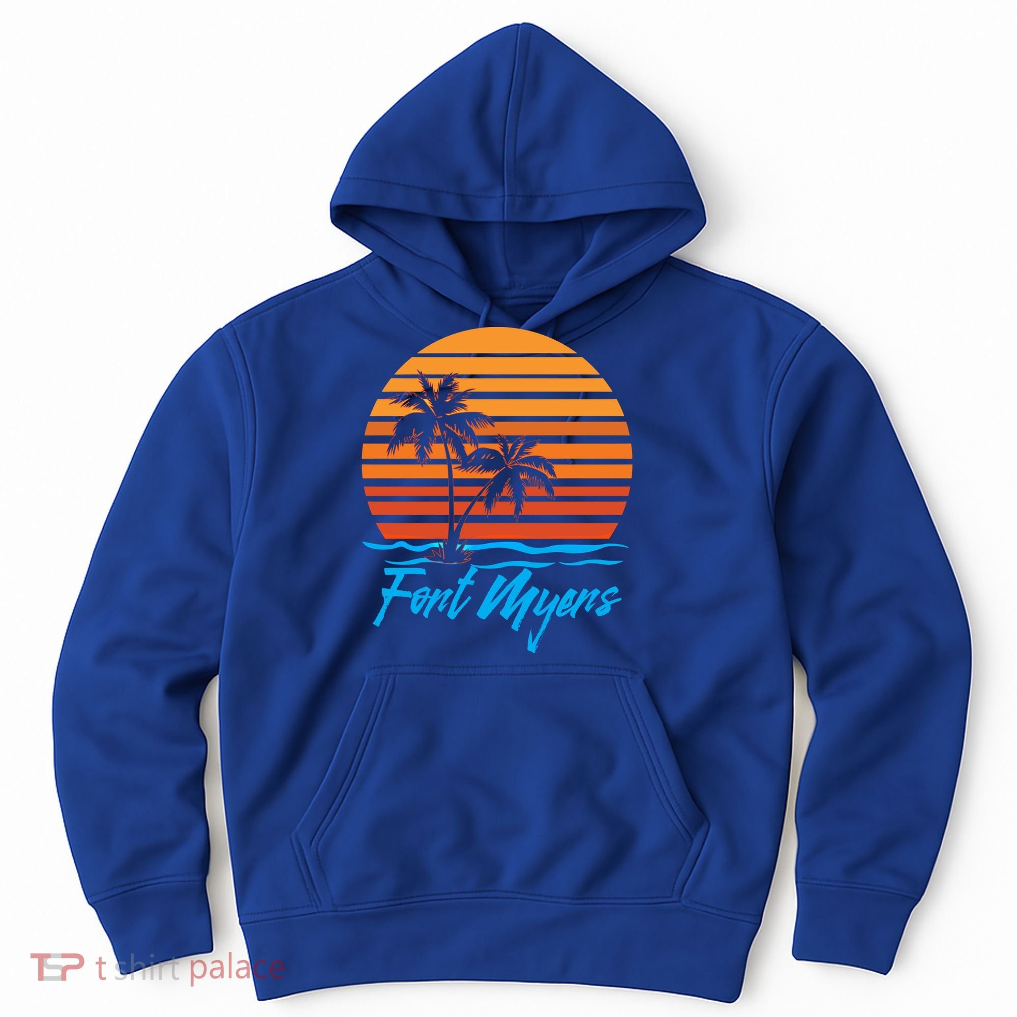 Fort Myers Sunset Palm Trees Beach Vacation Tourist Funny Gift Hoodie