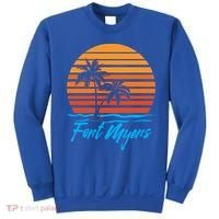 Fort Myers Sunset Palm Trees Beach Vacation Tourist Funny Gift Sweatshirt thumb 0