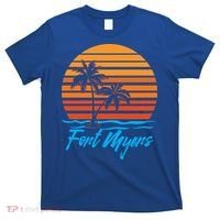 Fort Myers Sunset Palm Trees Beach Vacation Tourist Funny Gift T-Shirt thumb 0