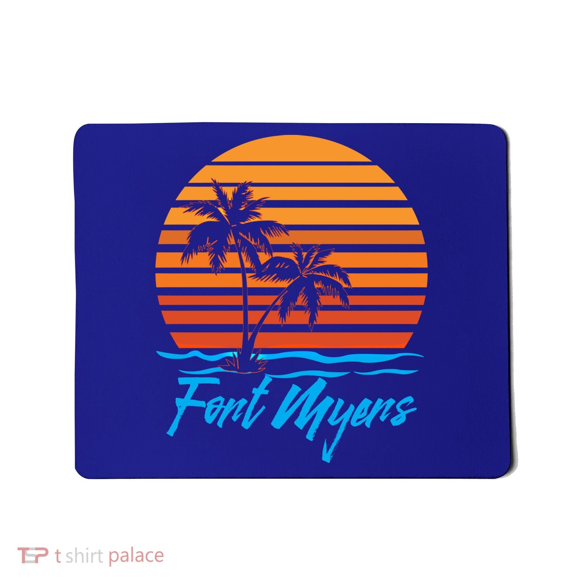Fort Myers Sunset Palm Trees Beach Vacation Tourist Funny Gift Mousepad